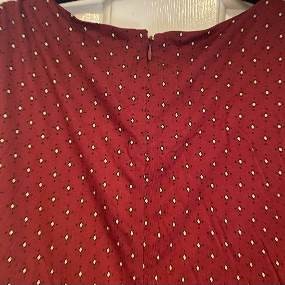 Loft Red Patterned Dress - Picture 5 of 5